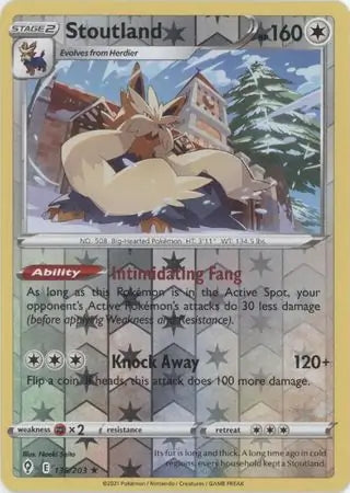 Evolving Skies Stoutland #135/203 reverse holo